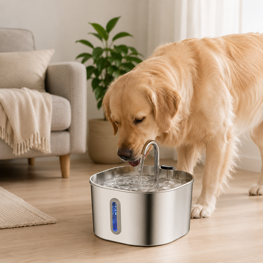 Title: 2.2L Premium Stainless Steel Automatic Pet Water Fountain