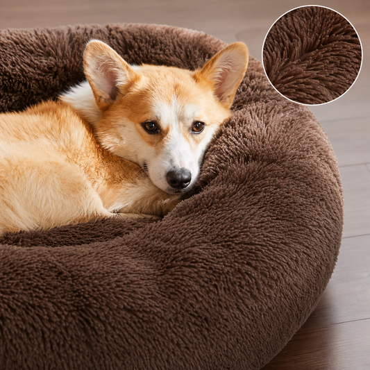 Round Plush Dog & Cat Bed