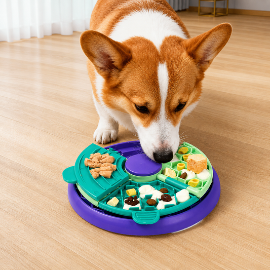 Slow Feeder Puzzle Bowl – Interactive Food Dispenser