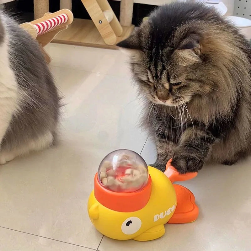 Pet Yellow Duck Food Dispensing Toy