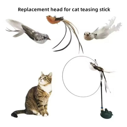 Cat Teaser Toy with Simulated Bird