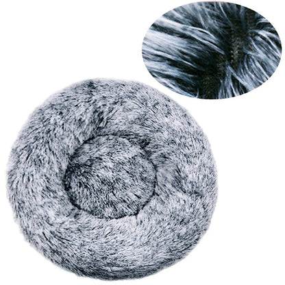 Round Plush Dog & Cat Bed