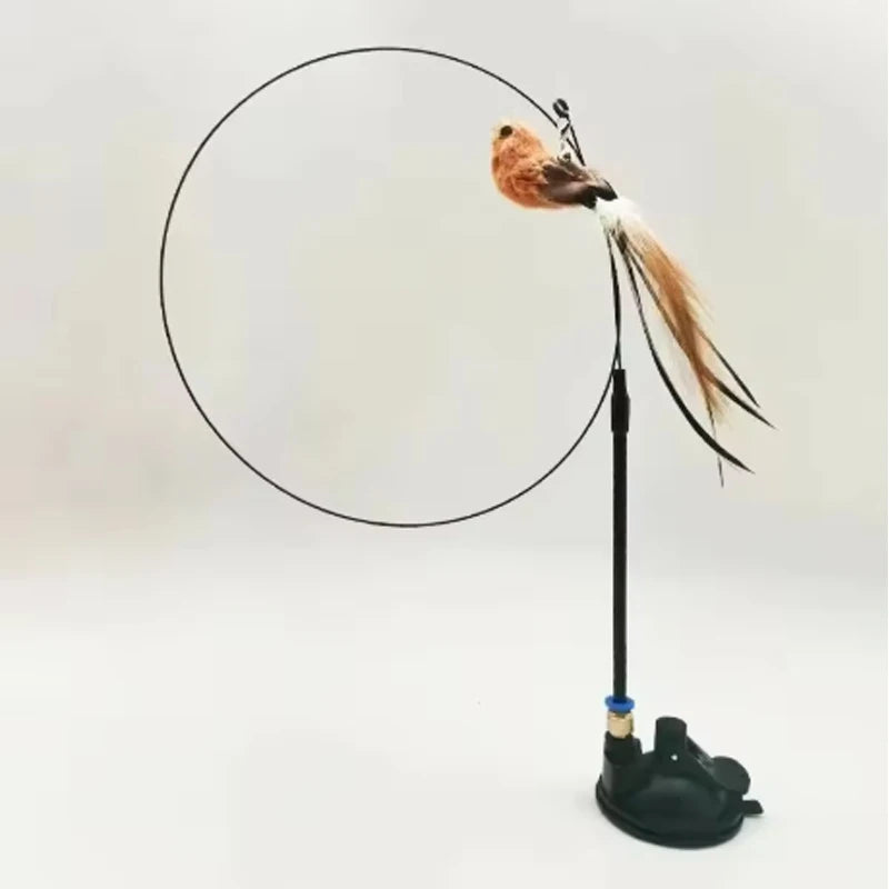 Cat Teaser Toy with Simulated Bird