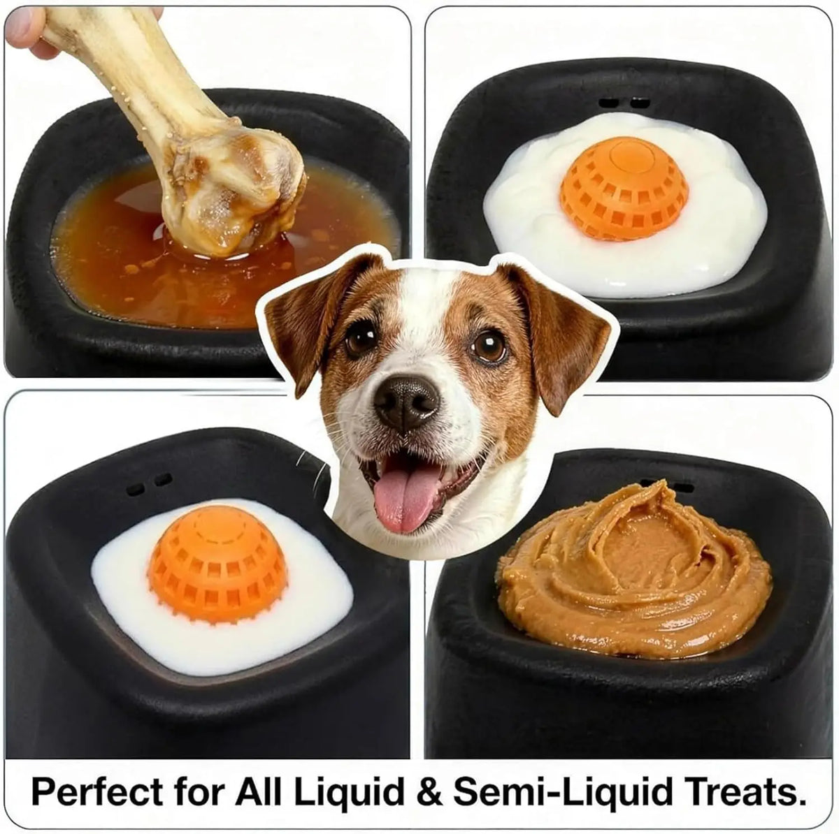 Interactive Dog Lick Bowl with Rolling Ball Slow Feeder