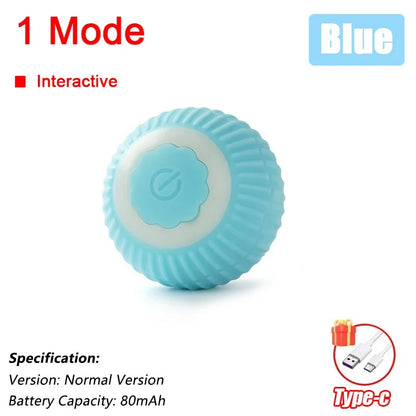 Automatic Rolling Cat Ball Toy with Faux Tail