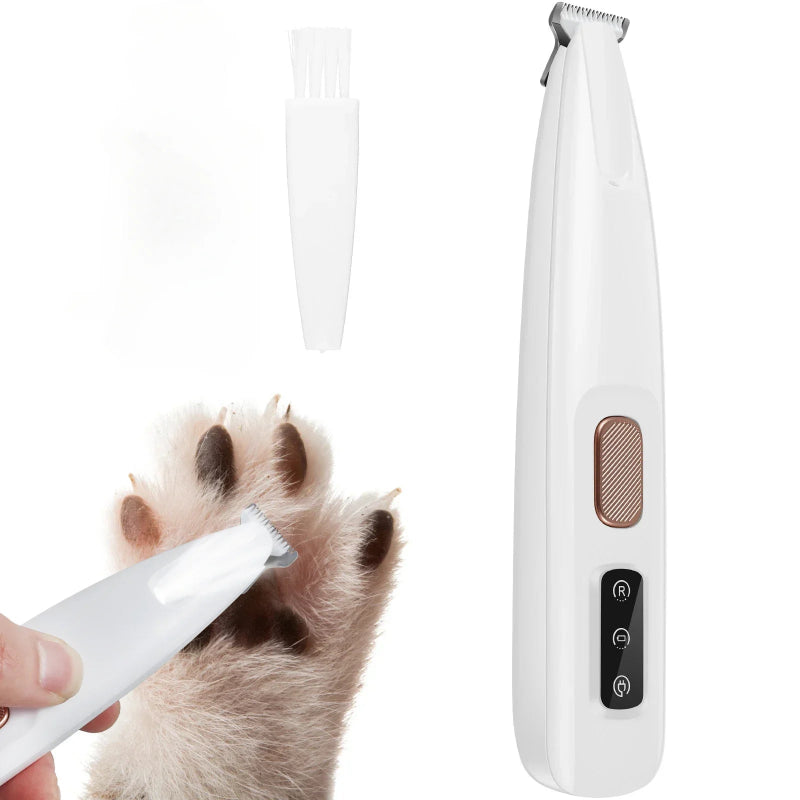 Waterproof Dog Paw Trimmer with LED Light & 18mm Blade
