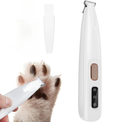 Waterproof Dog Paw Trimmer with LED Light & 18mm Blade