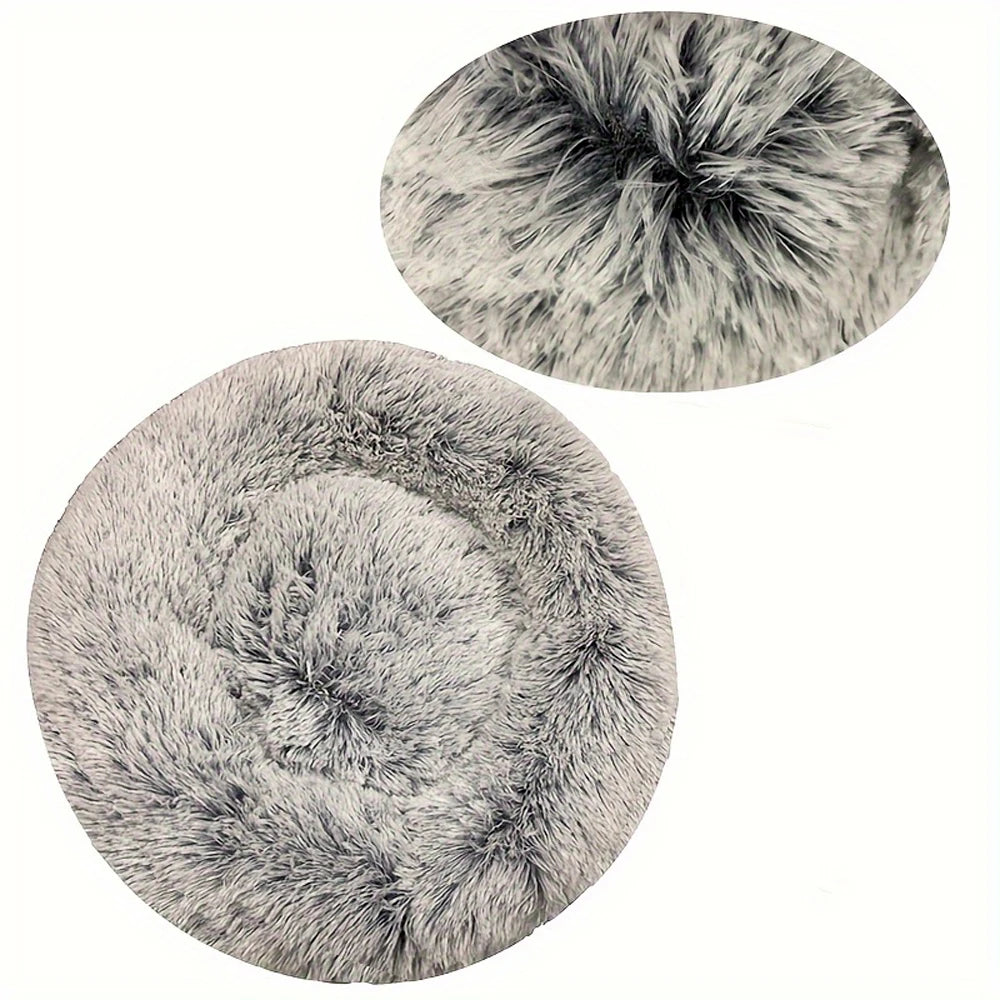 Round Plush Dog & Cat Bed