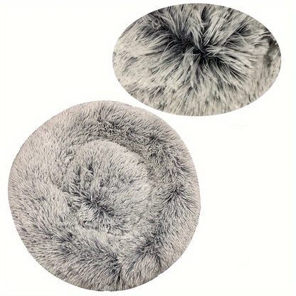 Round Plush Dog & Cat Bed