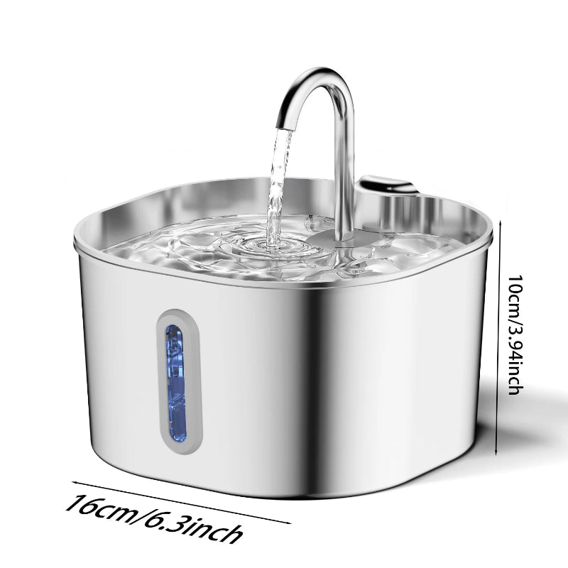 Title: 2.2L Premium Stainless Steel Automatic Pet Water Fountain