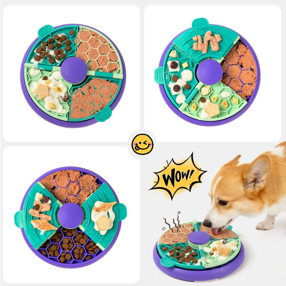 Slow Feeder Puzzle Bowl – Interactive Food Dispenser