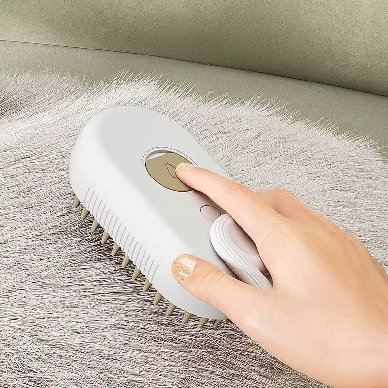 3-in-1 Cat & Dog Grooming Brush with Spray & Steam