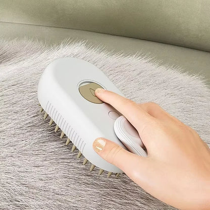3-in-1 Cat & Dog Grooming Brush with Spray & Steam