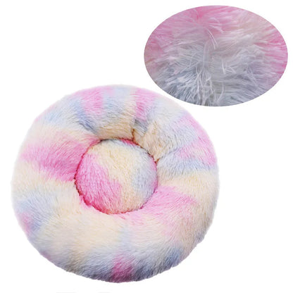 Round Plush Dog & Cat Bed