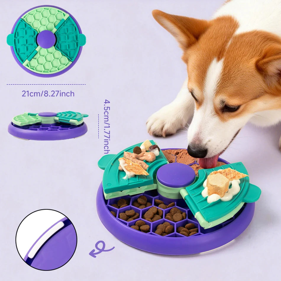 Slow Feeder Puzzle Bowl – Interactive Food Dispenser