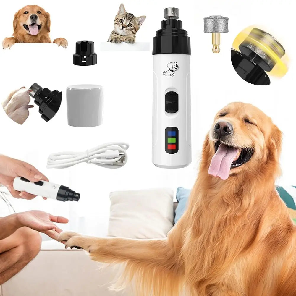 Electric Dog Nail Grinder USB Rechargeable Pet Nail Clipper