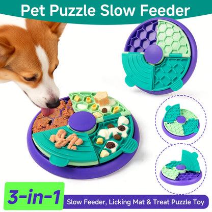 Slow Feeder Puzzle Bowl – Interactive Food Dispenser