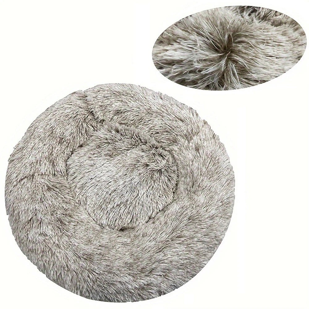 Round Plush Dog & Cat Bed
