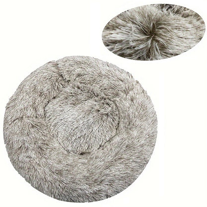 Round Plush Dog & Cat Bed