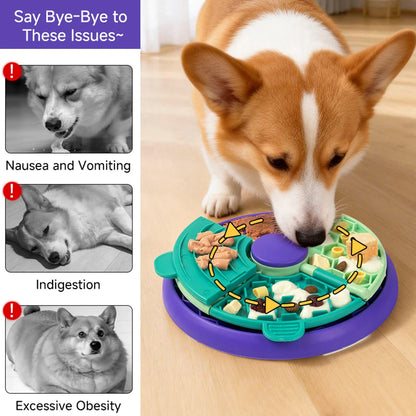 Slow Feeder Puzzle Bowl – Interactive Food Dispenser