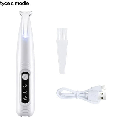 Waterproof Dog Paw Trimmer with LED Light & 18mm Blade