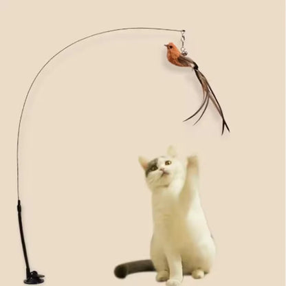 Cat Teaser Toy with Simulated Bird