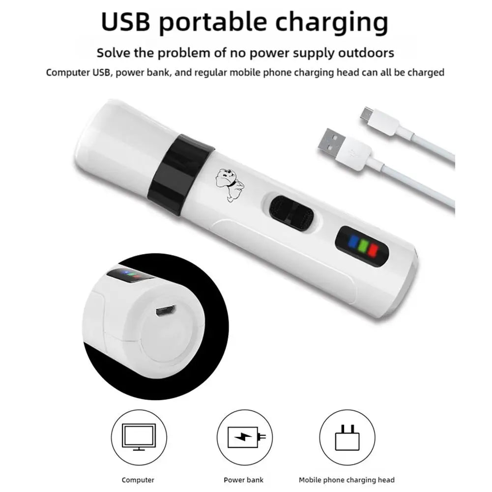 Electric Dog Nail Grinder USB Rechargeable Pet Nail Clipper