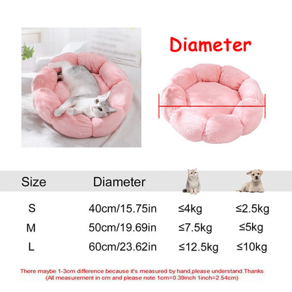 Round Plush Dog & Cat Bed
