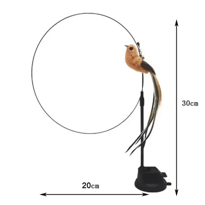 Cat Teaser Toy with Simulated Bird