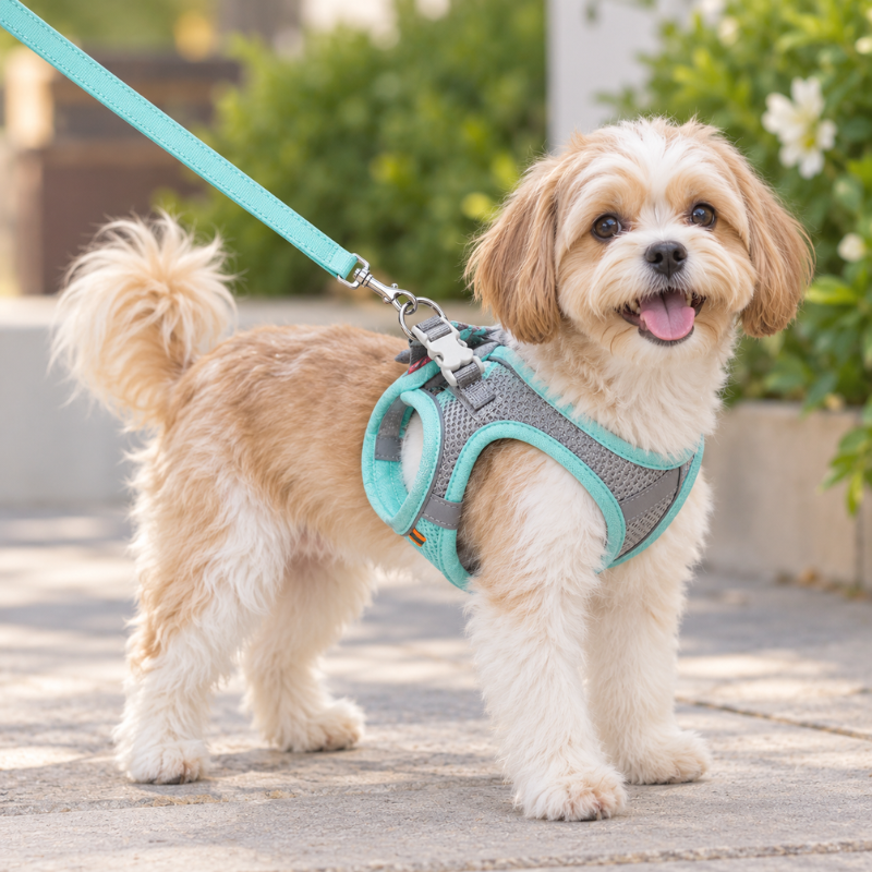 Cats Dog Accessories Small Dog Collar Safety Vest Pet Chest Rope Dogs Cover Breathable Adjustable Harnesses Supplies Products
