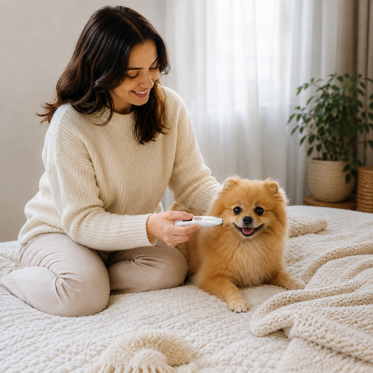 Waterproof Dog Paw Trimmer with LED Light & 18mm Blade